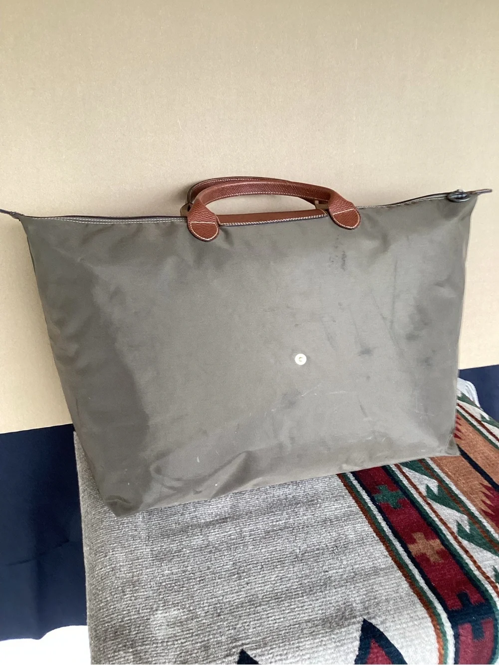 Longchamp Le Pliage Paris travel bag green tote bag